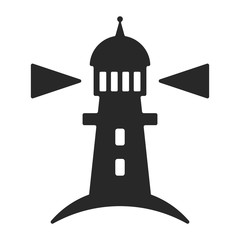 Lighthouse logo. Tower icon. Marine symbol. Vector eps 08.