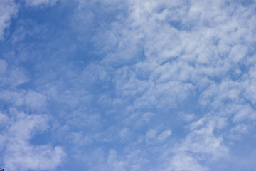 Nature of fluffy white cloud and blue sky.