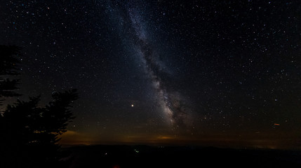 A clear view of the Milky Way from the dark skies of Spruce Knob in West Virginia