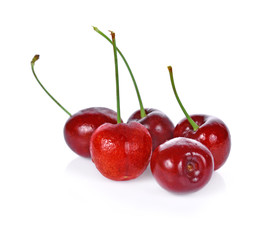 Cherry on a white background