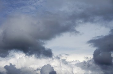 Obraz premium Dark and dramatic cloudy sky before thunderstorm and rain, Summer in GA USA.