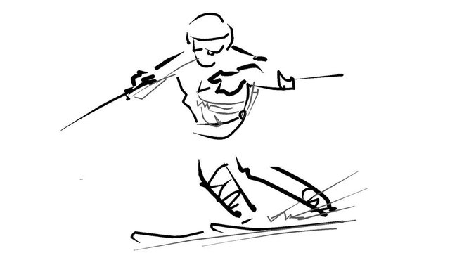 Skiing - Change color animation