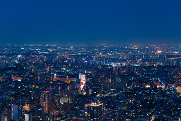 東京夜景・池袋から望む北東方面