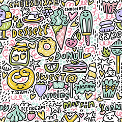 Desserts Seamless Pattern