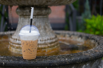 Iced coffee latte