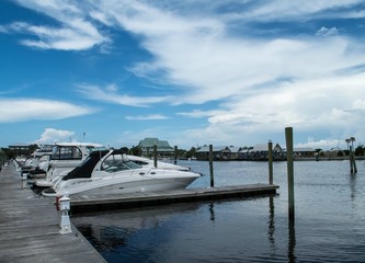 Fototapeta premium Bald head Island North Carolina - Summer scenes for vacation, travel, tourism and weekend getaway