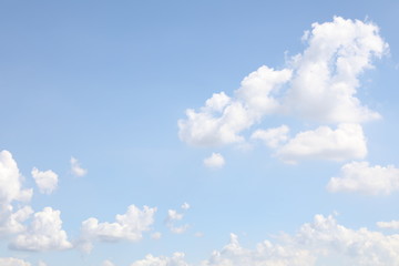 Cloudy blue sky abstract background, blue sky background with tiny clouds