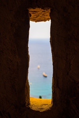 On the streets of a medieval village .Roquebrune-Cap-Martin. French Riviera. Cote d'Azur.