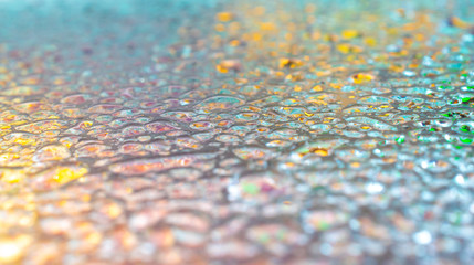 water drops on color surface texture and backgroud picture.