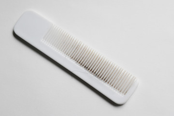 Dirty white and hair loss. The result of health or chemicals from shampoo.