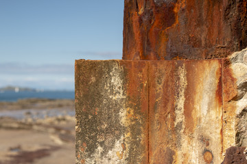 Rusting on seaside