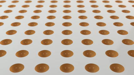 Pattern of hemisphere indents