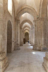 Fototapeta na wymiar Fossanova Abbey, Cistercian monastery in Priverno, in the province of Latina, Lazio, Italy