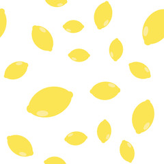 The Seamless pattern. Tropical ornament yellow lemon