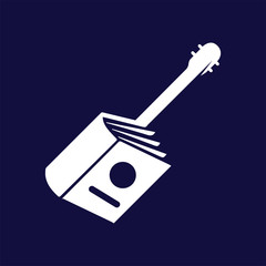 book guitar logo vector template