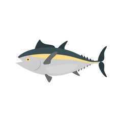 Tuna color vector icon. Flat design