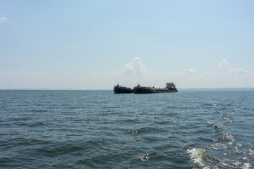 ship on the Volga River, Ulyanovsk, Russia