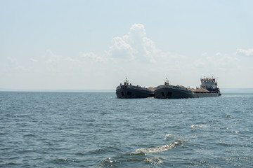 ship on the Volga River, Ulyanovsk, Russia