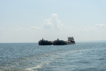 ship on the Volga River, Ulyanovsk, Russia