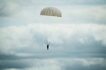 Skydiver on the sky