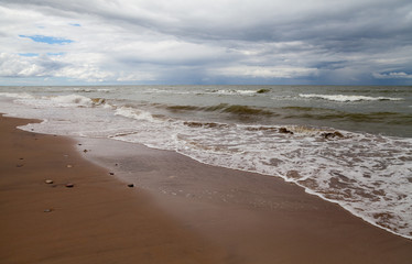 Storm in the sea.