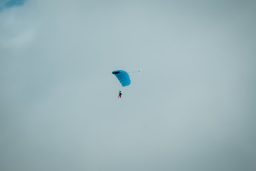 Skydiver on the sky