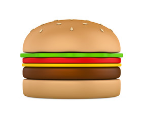 Hamburger Isolated