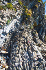 rocks and stones of the sea coast