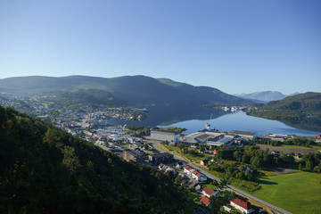 Fototapeta na wymiar Ulsteinvik - Norwegian small city