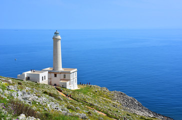 Fototapeta na wymiar Italy, Otranto, Punta Palascia Lighthouse. View and details,