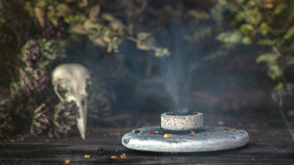 Banner for magic, wicca, esotericism, holy smoke