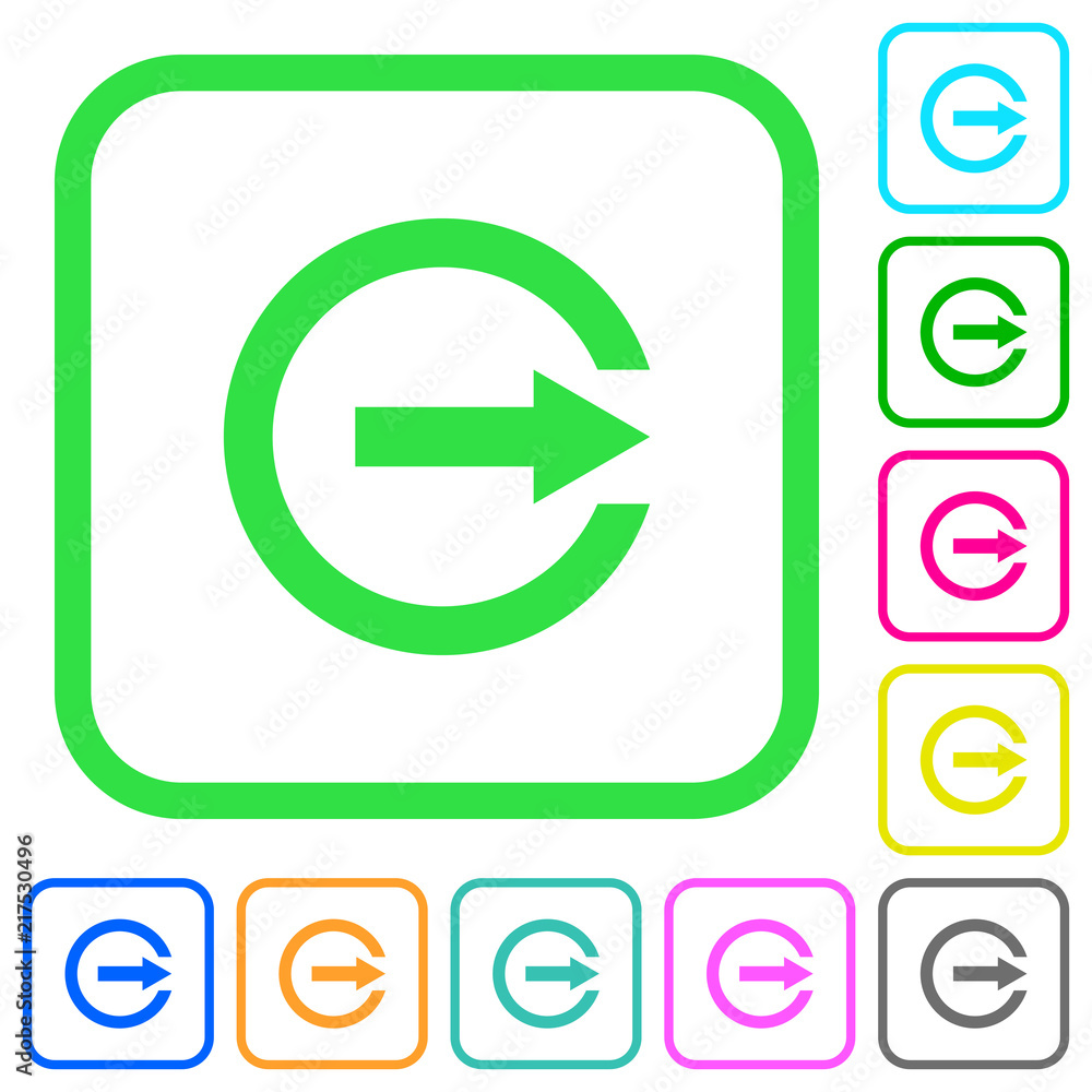 Poster export with inner arrow vivid colored flat icons