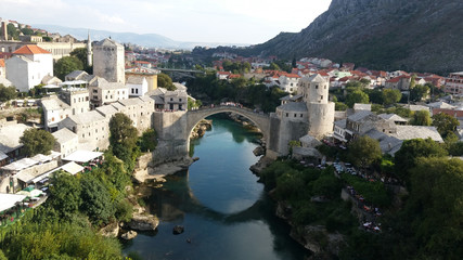 View on the Mostar bridge, Bosnia