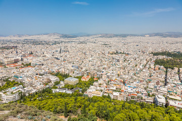 Fototapeta na wymiar Vue sur Athènes depuis le Mont Lycabette