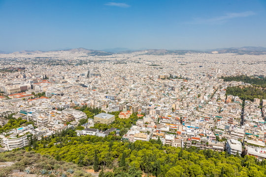 Vue sur Athènes depuis le Mont Lycabette