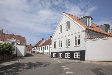 Fototapeta na wymiar Wanderlust in Old town of Viborg Denmark