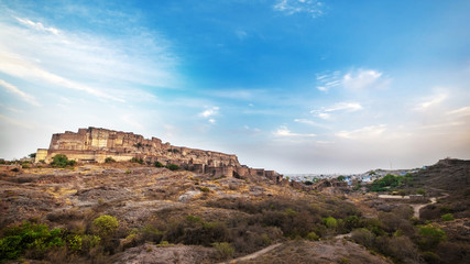 Mehrangarh fort at Jodhpur, Rajasthan, India. An UNESCO World herritage.