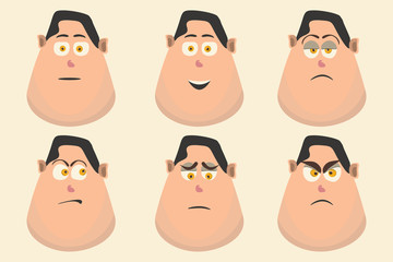 people face character vector illustration