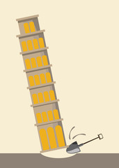 Tower of Pisa vector illustration