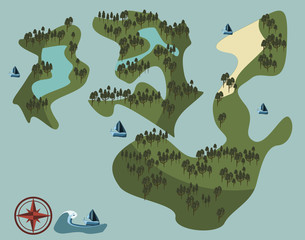 islands maps vector illustration 