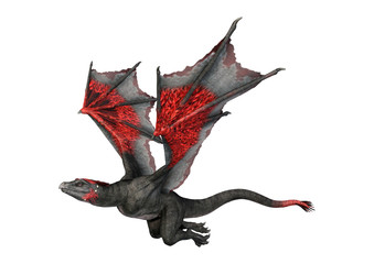 Fototapeta premium 3D Fantasy Fantasy Dragon na białym tle