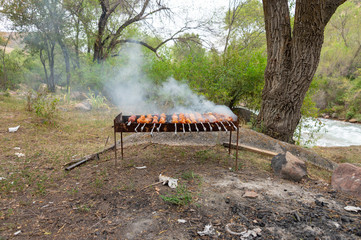 kebab in the open air
