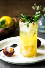 Lychee Lemonade with Basil