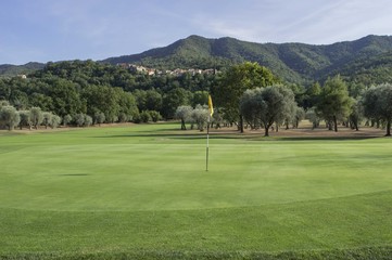 Fototapeta na wymiar View of Golf Club Garlenda