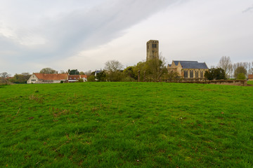 Fototapeta na wymiar View of the town of Damme in Flanders, Belgium