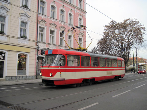 Tatra T3 tram on Albertov
