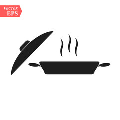 Frying pan icon. Vector concept illustration for design.