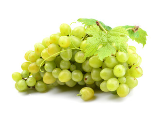 Grapes on a white background