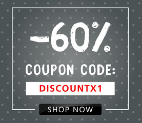 -60% Coupon Code Vector