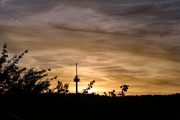 Funkturm am Abend